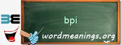 WordMeaning blackboard for bpi